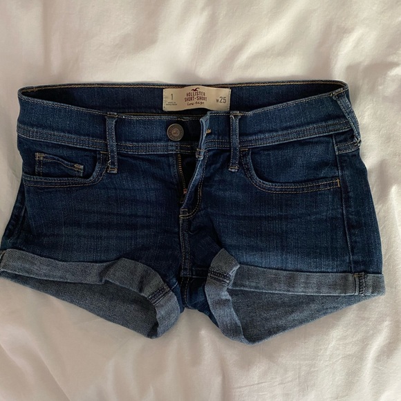 Dark Wash Jean Shorts - Picture 1 of 3